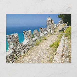 Italy, Sicily, Cefalu, Cliffside Walkway, La Postcard