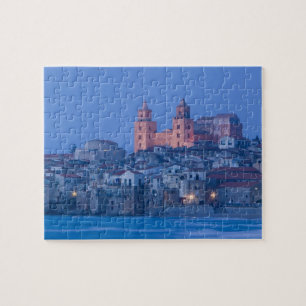Italy, Sicily, Cefalu, View with Duomo from Jigsaw Puzzle