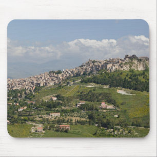 Italy, Sicily, Enna, Calascibetta, Morning View Mouse Pad