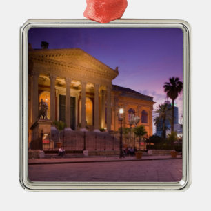 Italy, Sicily, Palermo, Teatro Massimo Opera Metal Ornament