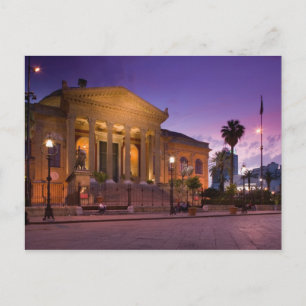 Italy, Sicily, Palermo, Teatro Massimo Opera Postcard