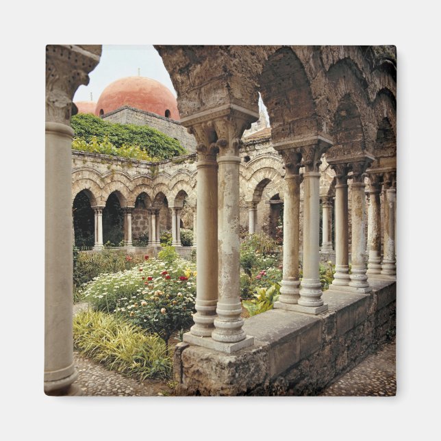 Italy, Sicily, Palermo. The cloisters survive as Magnet (Front)