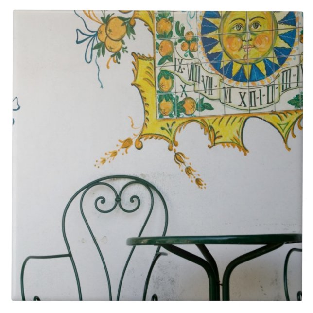 ITALY, Sicily, TAORMINA: Bam, Bar Cafe Detail Tile (Front)