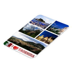 Italy - Sicily - Taormina - I Love - Magnet