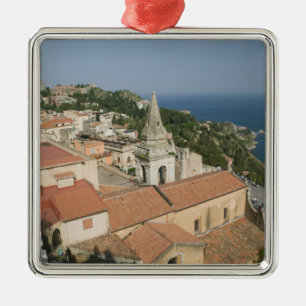 ITALY, Sicily, TAORMINA: View towards Piazza IX Metal Ornament