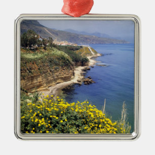 Italy, Sicily. The north coast of Sicily in Metal Ornament