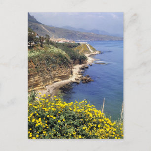 Italy, Sicily. The north coast of Sicily in Postcard