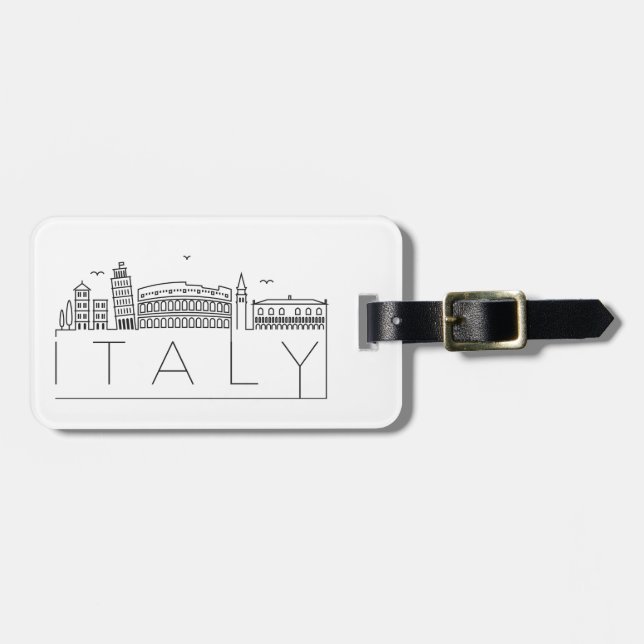 Italy Skyline Luggage Tag (Front Horizontal)