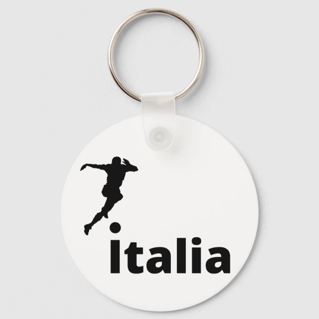 Italy soccer, customizable      keychain (Front)