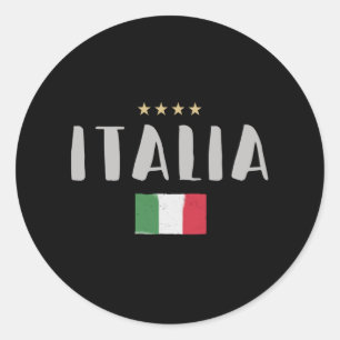Italy Soccer Football Fan Shirt Flag Classic Round Sticker