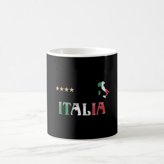 Italy Soccer Football Fan Shirt Flag Coffee Mug (Center)