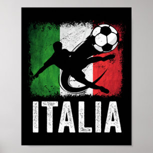 Italy Soccer Footbyll Fan Jersey Poster