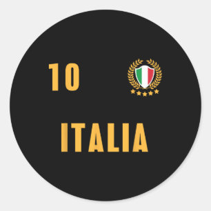 Italy Soccer Jersey Italia Footbyll Team Fun Classic Round Sticker