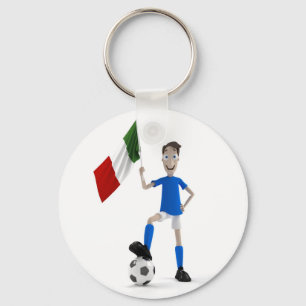 Italy soccer keychain