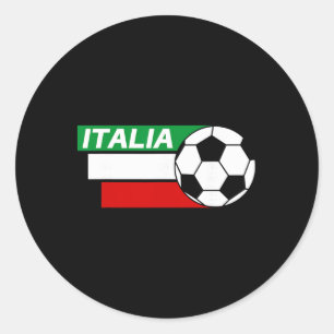 Italy Soccer Shirt. Italian Flag Colors Soccer  Classic Round Sticker