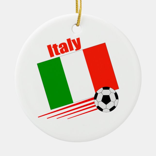 Italy Soccer Team Ceramic Ornament (Front)