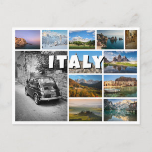 Italy souvenir photo collage postcard