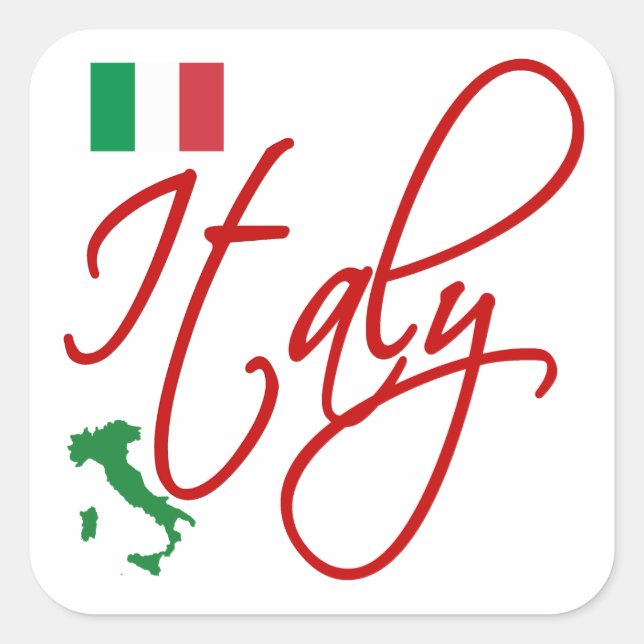 Italy Square Sticker (Front)