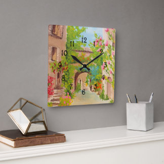 Italy square wall clock