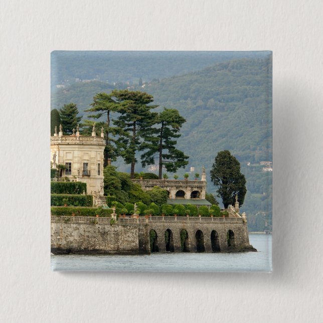 Italy, Stresa, Lake Maggiore, Isola Bella 2 2 Inch Square Button (Front)