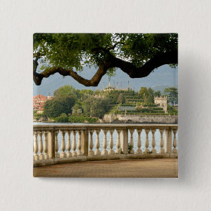 Italy, Stresa, Lake Maggiore, Isola Bella 2 Inch Square Button