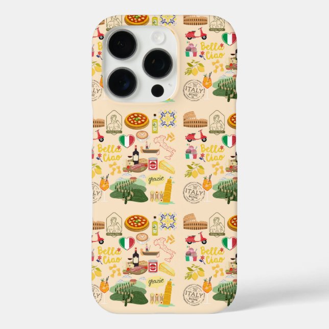 Italy Symbols Case-Mate iPhone Case (Back)