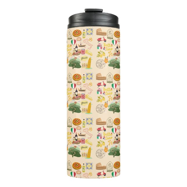 Italy Symbols Travel Lovers Thermal Tumbler (Front)