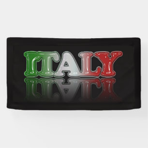 ITALY text with reflection Banner