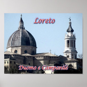 Italy - The Marches - Loreto - Duomo e Campanile - Poster
