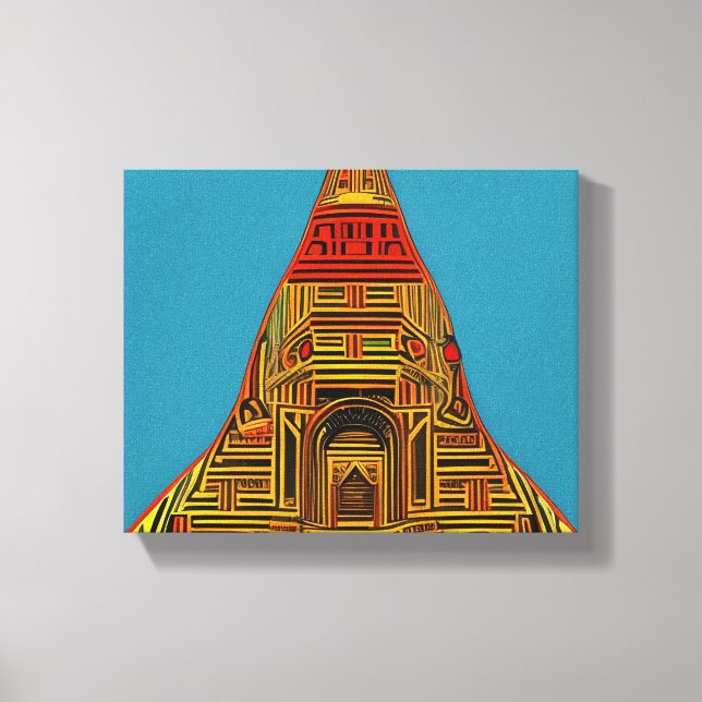 Italy Torino Mole Antonelliana Pop Art Style Canvas Print (Front)