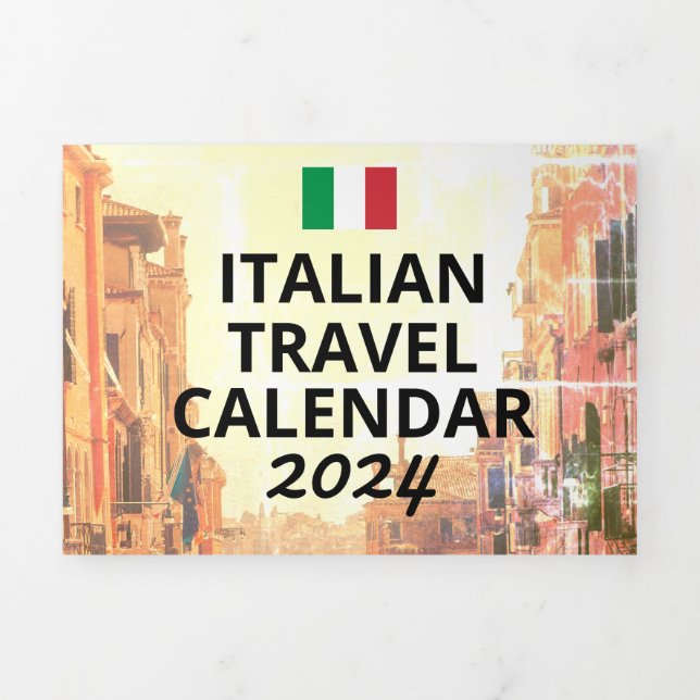 Italy Travel Calendar 2024 Digital Nomad Visitor Tri-Fold Programme (Cover)
