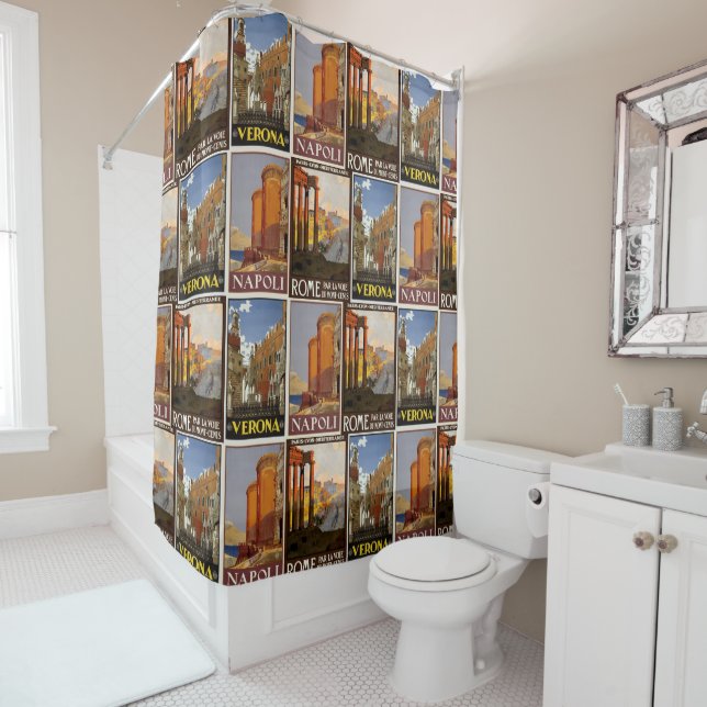 Italy travel Italian cities vintage retro collage (In Situ)