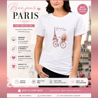 Italy Travel Landmarks Collage T-Shirt | Paris Tri-Blend Shirt