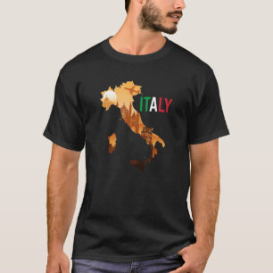 Italy Travel Map Flag Italia Pride Souvenir Vacati T-Shirt