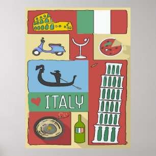 Italy, Travel Poster
