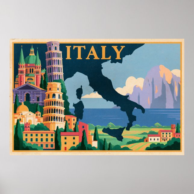Italy travel poster (Front)