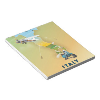 Italy Travel poster. Notepad