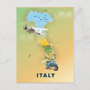 Italy Travel poster. Postcard