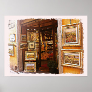 Italy.Tuscany. Art-gallery in Cortona. Poster