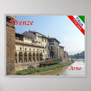 Italy - Tuscany - Florence - Arno - Poster