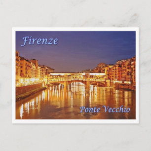 Italy - Tuscany - Florence - Ponte Vecchio - Postcard