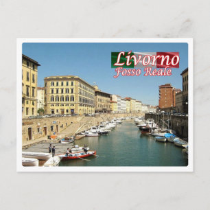 Italy - Tuscany - Livorno - Fosso Reale - Postcard