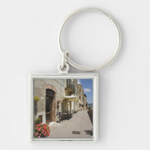 Italy, Tuscany, Pienza. Outer walkway around Keychain