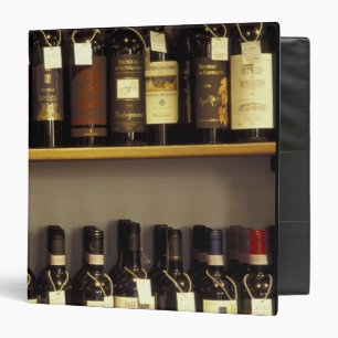 Italy, Tuscany, Pienza Wine display in shop Binder