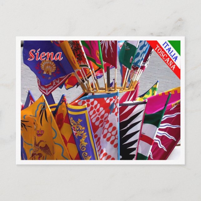 Italy - Tuscany - Siena - Flags of the Palio - Postcard (Front)