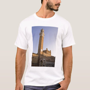 Italy, Tuscany, Sienna. Torre del Mangia on T-Shirt