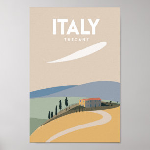 Italy Tuscany travel poster