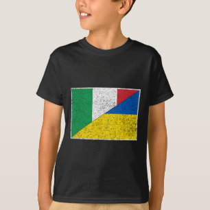 Italy Ukraine Flag Italian Ukrainian Support Citiz T-Shirt