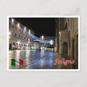 Italy - Umbria - Foligno - Republic square - Postcard