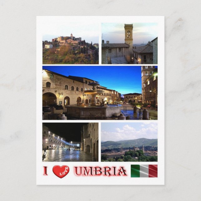 Italy - Umbria - I Love - Postcard (Front)